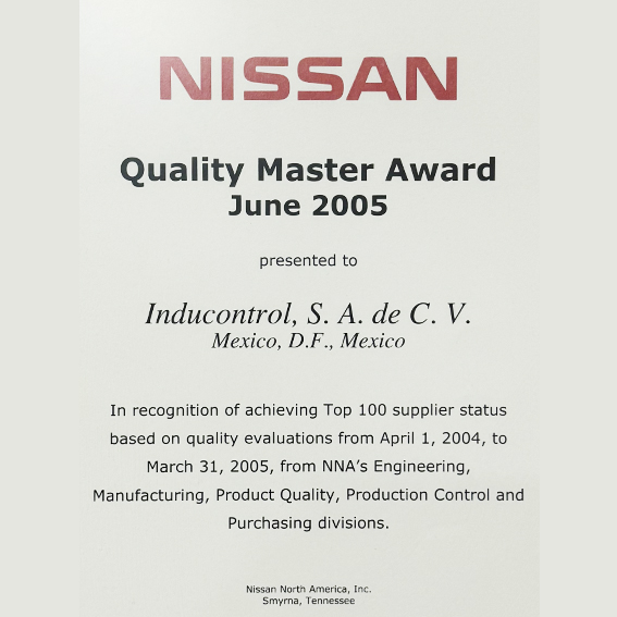 NISSAN QUALITY MASTER 2025